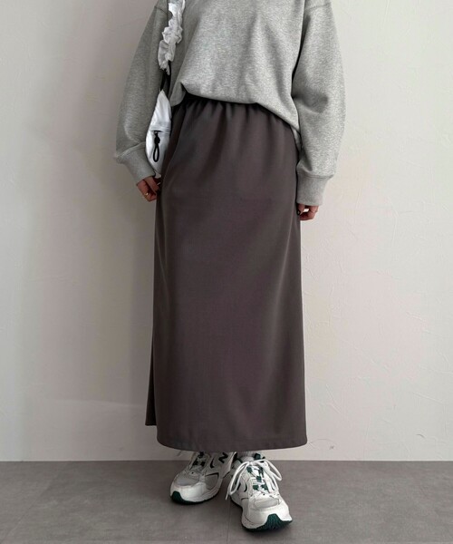 fredy emue（フレディエミュ）の「《セットアップ対応》ジョーゼットイーイジータイトスカート（スカート・レディース・チャコールグレー/ブラック・38/36）」の19枚目の写真