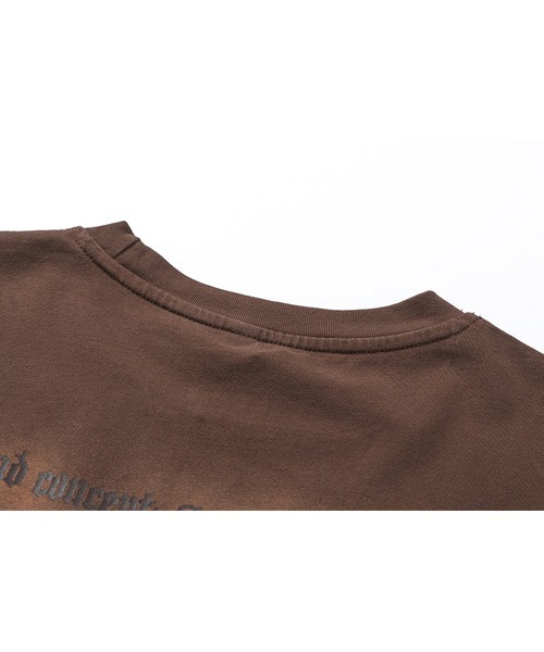 Ressaca(レサーカ)の「オーバーサイズユーズド加工刺繍ロゴTシャツ(Tシャツ/カットソー・メンズ・ブラック/ブラウン・M/L/XL)」の7枚目の写真