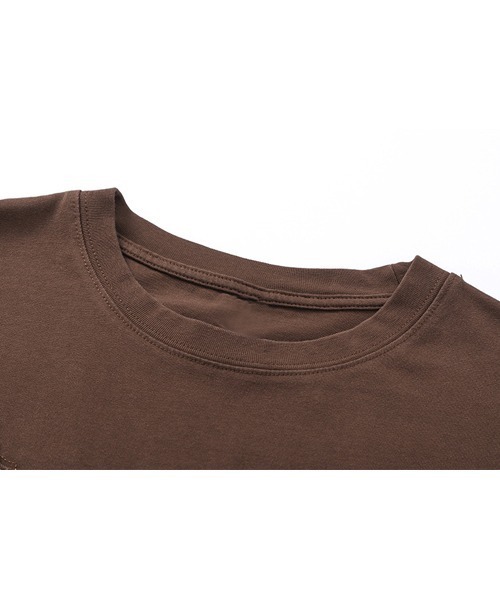Ressaca(レサーカ)の「オーバーサイズユーズド加工刺繍ロゴTシャツ(Tシャツ/カットソー・メンズ・ブラック/ブラウン・M/L/XL)」の6枚目の写真