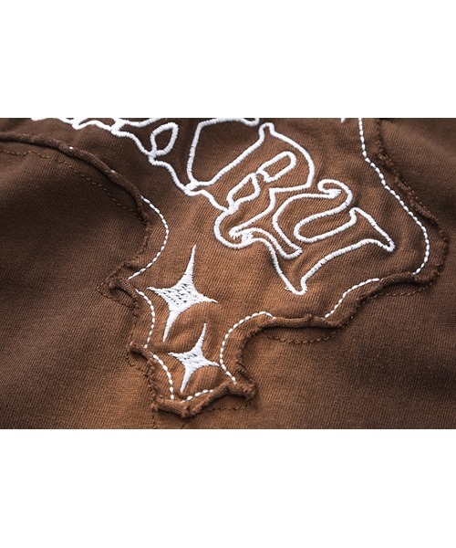 Ressaca(レサーカ)の「オーバーサイズユーズド加工刺繍ロゴTシャツ(Tシャツ/カットソー・メンズ・ブラック/ブラウン・M/L/XL)」の9枚目の写真