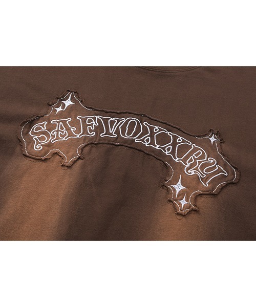 Ressaca(レサーカ)の「オーバーサイズユーズド加工刺繍ロゴTシャツ(Tシャツ/カットソー・メンズ・ブラック/ブラウン・M/L/XL)」の8枚目の写真