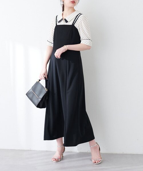 natural couture（ナチュラルクチュール）の「【WEB限定】osono配色重ね衿三角カフスブラウス（シャツ/ブラウス・レディース・サックスブルー/オフホワイト/ミント/ピンク/ネイビー/ドット・FREE）」の13枚目の写真