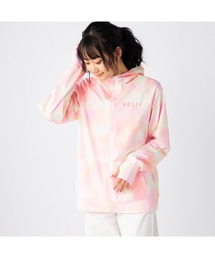 RUSTY（ラスティ）の「RUSTY ラスティ ブランド ロゴ タイダイ ニコちゃん UVカット フルジップ 長袖 パーカー ラッシュガード（パーカー）」