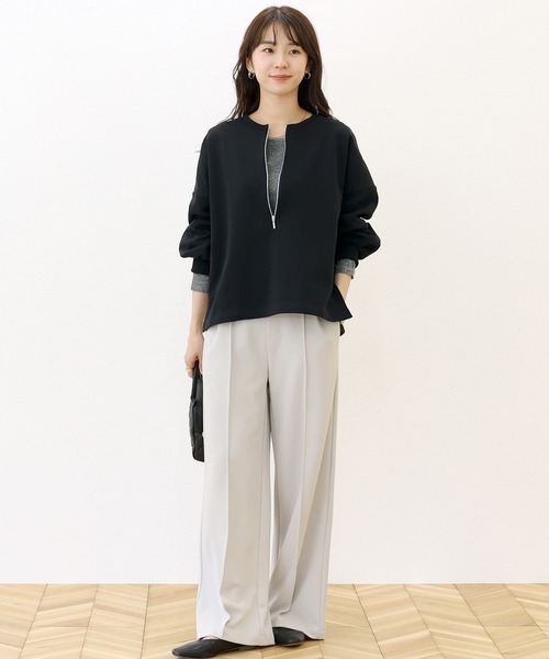 Aletta vita(アレッタビータ)の「2WAYラメプルオーバー(Tシャツ/カットソー・レディース・チャコール/ライトグレー・M)」の11枚目の写真