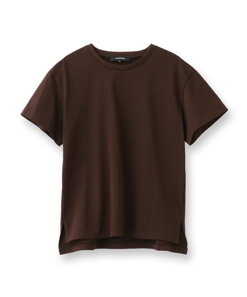 UNTITLED（アンタイトル）の「【ベーシック/インナーにも/手洗い可】クルーネックプルオーバー（Tシャツ/カットソー・レディース・ホワイト/ブラック/ブラウン系その他・00/02/04/44/48）」の18枚目の写真