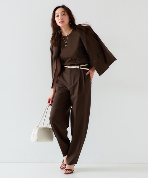 UNTITLED（アンタイトル）の「【ベーシック/インナーにも/手洗い可】クルーネックプルオーバー（Tシャツ/カットソー・レディース・ホワイト/ブラック/ブラウン系その他・00/02/04/44/48）」の6枚目の写真