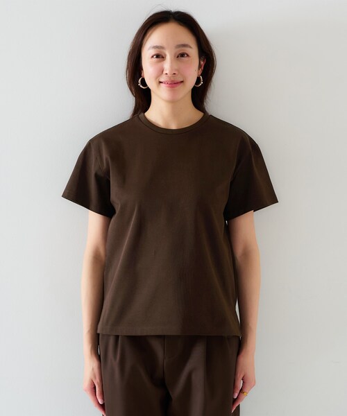 UNTITLED（アンタイトル）の「【ベーシック/インナーにも/手洗い可】クルーネックプルオーバー（Tシャツ/カットソー・レディース・ホワイト/ブラック/ブラウン系その他・00/02/04/44/48）」の8枚目の写真