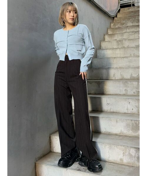 MURUA（ムルーア）の「スウィッチングカーデ（カーディガン/ボレロ・レディース・ブラック/ライトブルー/グレー・FREE）」の16枚目の写真