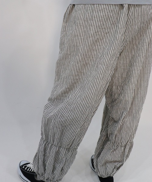 haupia（ハウピア）の「草原の風をまとうパンツ【パンツ】（その他パンツ・レディース・ブラック/ネイビー/ストライプ・MEDIUM）」の19枚目の写真