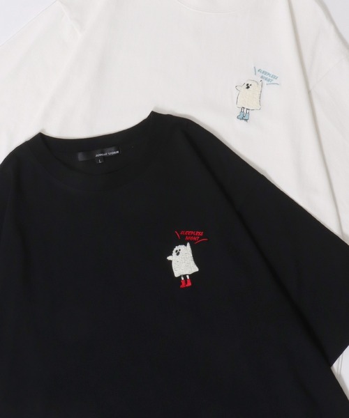 SITRY（シトリー）の「Embroidery T-shirt/別注柄 サガラ ワンポイント刺繍 オーバーサイズ 半袖Tシャツ レディース メンズ（Tシャツ/カットソー・メンズ・ホワイト系その他/ブラック/ブラック系その他/ホワイト/ホワイト系その他2/ホワイト系その他3/ブラック系その他2/ブラック系その他3・M/L）」の5枚目の写真