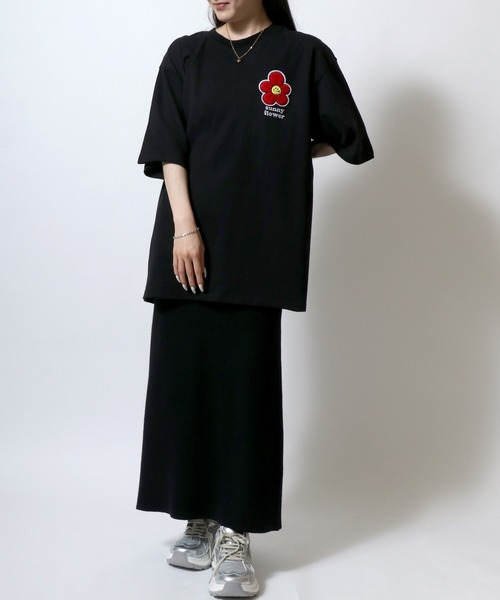 セール】Embroidery T-shirt/別注柄 サガラ ワンポイント刺繍 オーバー