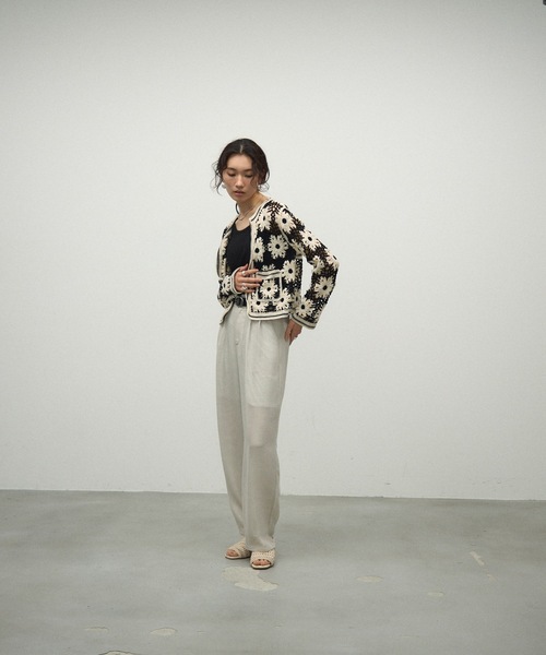 Lutim by u（ルチバイユー）の「Crochet Knit Cardigan / クロシェニットカーディガン（カーディガン/ボレロ・レディース・ブラック/ブラウン・FREE）」の9枚目の写真