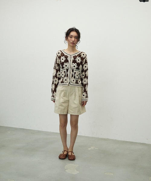 Lutim by u（ルチバイユー）の「Crochet Knit Cardigan / クロシェニットカーディガン（カーディガン/ボレロ・レディース・ブラック/ブラウン・FREE）」の16枚目の写真