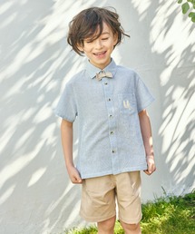 utremi（ユトレミ）の「【ベビー/キッズ】シャツ＆パンツ（蝶ネクタイ付）綿100％（セットアップ）」