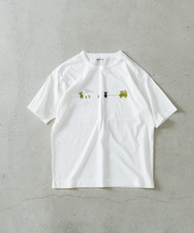 30/1度詰天竺プリントクルーT