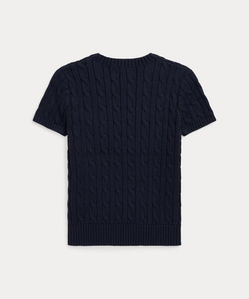 Ralph Lauren ネイビー ケーブルニット セーター S Polo Ralph Lauren ネイビー ケーブルニットセーター