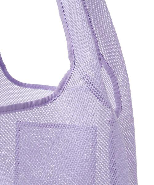 AMERICAN HOLIC（アメリカンホリック）の「ロープ付メッシュトートバッグ（トートバッグ・レディース・ブラック/サックスブルー/ピンク/ラベンダー/アイボリー・FREE）」の16枚目の写真