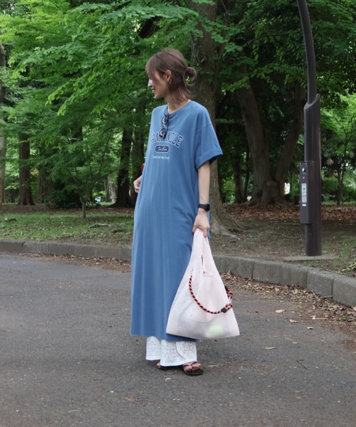 AMERICAN HOLIC（アメリカンホリック）の「ロープ付メッシュトートバッグ（トートバッグ・レディース・ブラック/サックスブルー/ピンク/ラベンダー/アイボリー・FREE）」の6枚目の写真