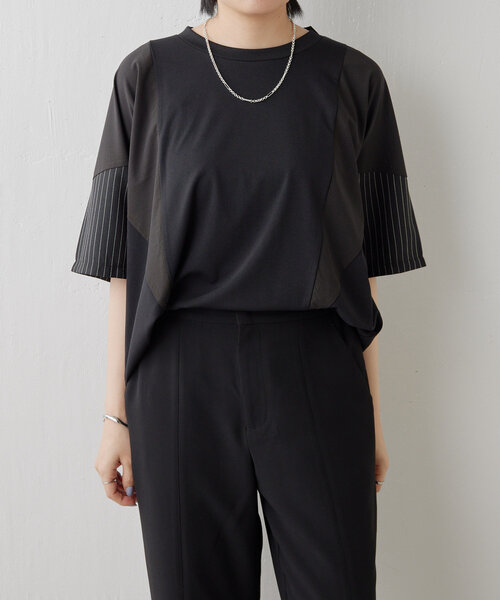 tシャツ ショルダー切替Tシャツ「SUM1 STYLE（スミ スタイル)」 レディース ear PAPILLONNER tシャツ ショルダー切替Tシャツ「SUM1 STYLE