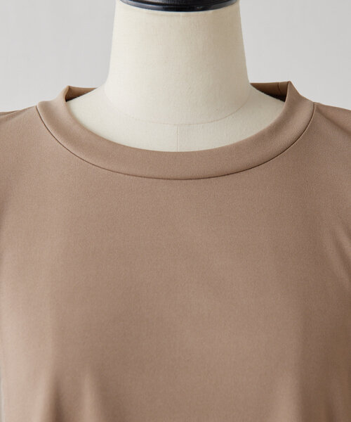 ear PAPILLONNER（イアパピヨネ）の「ショルダー切替Tシャツ【SUM1 STYLE（スミ スタイル)】（Tシャツ/カットソー・レディース・ブラック/モカ・FREE）」の12枚目の写真