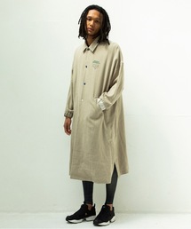 STOF（ストフ）の「COLOR MIX LINEN WOOL COAT（ステンカラーコート）」