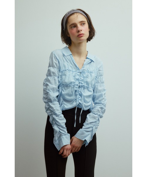 SHIRRING SKIPPER RIBBON SH シャーリング スキッパー リボン