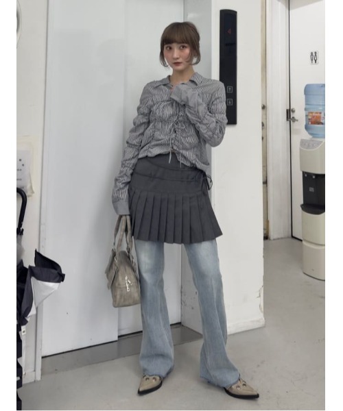 【スライ】SHIRRING SKIPPER RIBBON シャツ SLY 【スライ】SHIRRING SKIPPER RIBBON シャツ : MAGASEEK