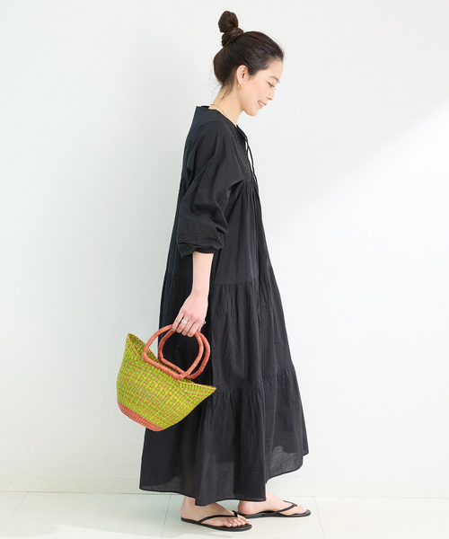 Fanaka（ファナカ）の「FANAKA/ファナカ チカンカリ風ふっくら刺繍ワンピース（ワンピース・レディース・ピンク/ブラック/ブルー・FREE）」の6枚目の写真