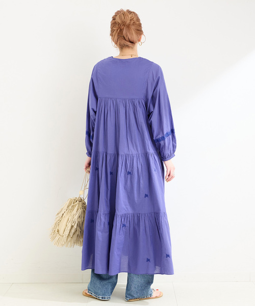 Fanaka（ファナカ）の「FANAKA/ファナカ チカンカリ風ふっくら刺繍ワンピース（ワンピース・レディース・ピンク/ブラック/ブルー・FREE）」の13枚目の写真