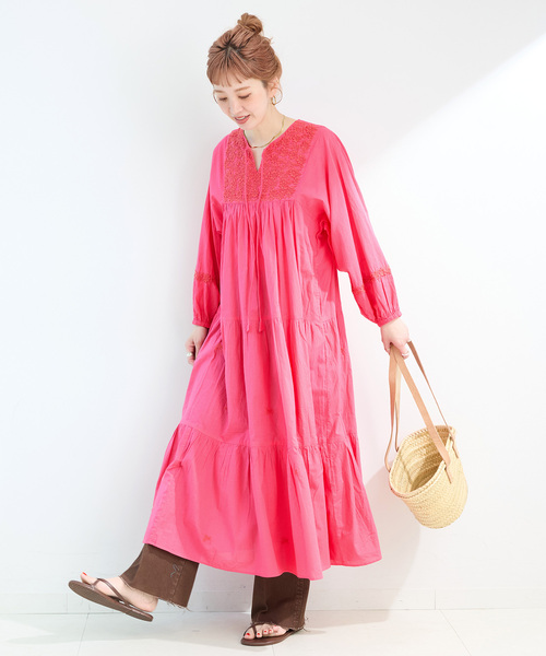 Fanaka（ファナカ）の「FANAKA/ファナカ チカンカリ風ふっくら刺繍ワンピース（ワンピース・レディース・ピンク/ブラック/ブルー・FREE）」の17枚目の写真