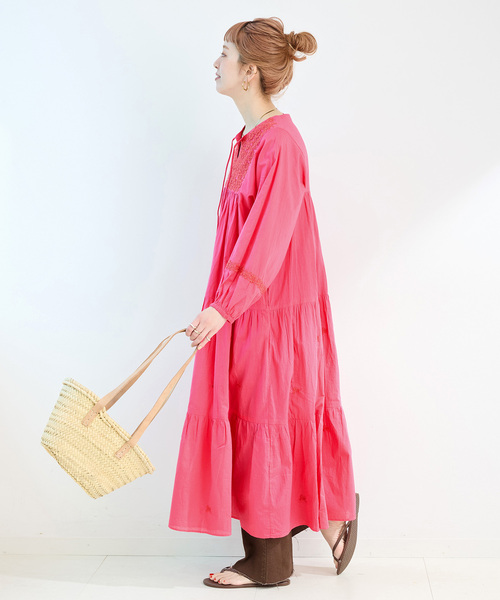 Fanaka（ファナカ）の「FANAKA/ファナカ チカンカリ風ふっくら刺繍ワンピース（ワンピース・レディース・ピンク/ブラック/ブルー・FREE）」の18枚目の写真