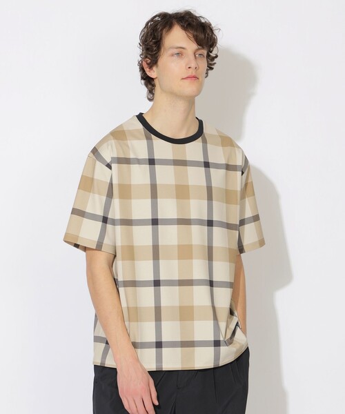 CB CRESTBRIDGE（シービークレストブリッジ）の「【WEB限定カラーあり】クレストブリッジチェックTシャツ（Tシャツ/カットソー・メンズ・ライトブルー/チャコールグレー/ネイビー/ベージュ系その他・2/1/3）」の2枚目の写真