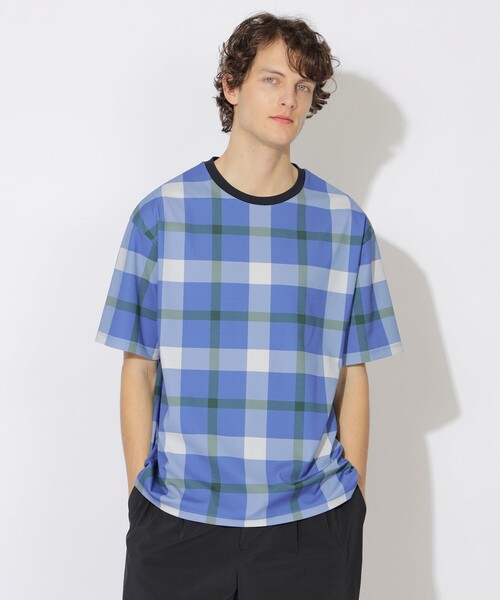 CB CRESTBRIDGE（シービークレストブリッジ）の「【WEB限定カラーあり】クレストブリッジチェックTシャツ（Tシャツ/カットソー・メンズ・ライトブルー/チャコールグレー/ネイビー/ベージュ系その他・2/1/3）」の3枚目の写真