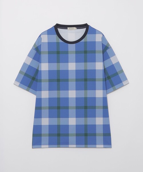 CB CRESTBRIDGE（シービークレストブリッジ）の「【WEB限定カラーあり】クレストブリッジチェックTシャツ（Tシャツ/カットソー・メンズ・ライトブルー/チャコールグレー/ネイビー/ベージュ系その他・2/1/3）」の17枚目の写真