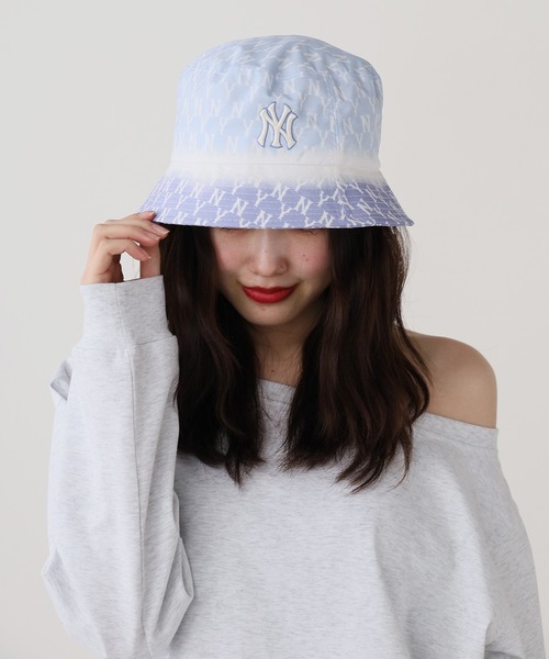 MLBKOREA/エムエルビーコリア HAT ロゴ 刺繍 バケットハット 総柄