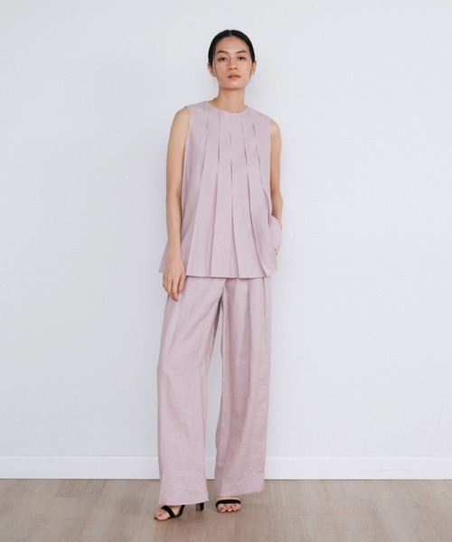 INED（イネド）の「リネンボックスプリーツブラウス《la veille by SUPERIOR CLOSET》【セットアップ対応】（シャツ/ブラウス・レディース・カーキ/ピンク・9号/11号）」の18枚目の写真