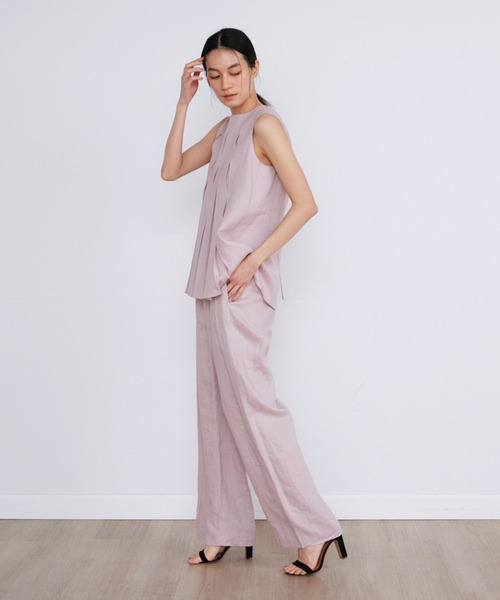 INED（イネド）の「リネンボックスプリーツブラウス《la veille by SUPERIOR CLOSET》【セットアップ対応】（シャツ/ブラウス・レディース・カーキ/ピンク・9号/11号）」の16枚目の写真