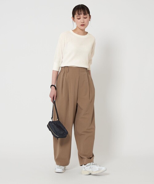 green label relaxing（グリーンレーベルリラクシング）の「【WEB限定】＜at ease＞ワッフル ショートスリーブT（Tシャツ/カットソー・レディース・ダークグレー/その他1/オフホワイト/ナチュラル・FREE）」の14枚目の写真