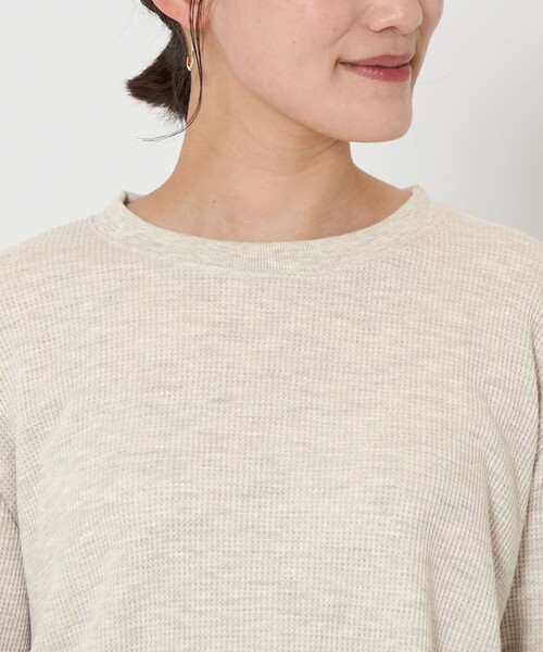 green label relaxing（グリーンレーベルリラクシング）の「【WEB限定】＜at ease＞ワッフル ショートスリーブT（Tシャツ/カットソー・レディース・ダークグレー/その他1/オフホワイト/ナチュラル・FREE）」の18枚目の写真