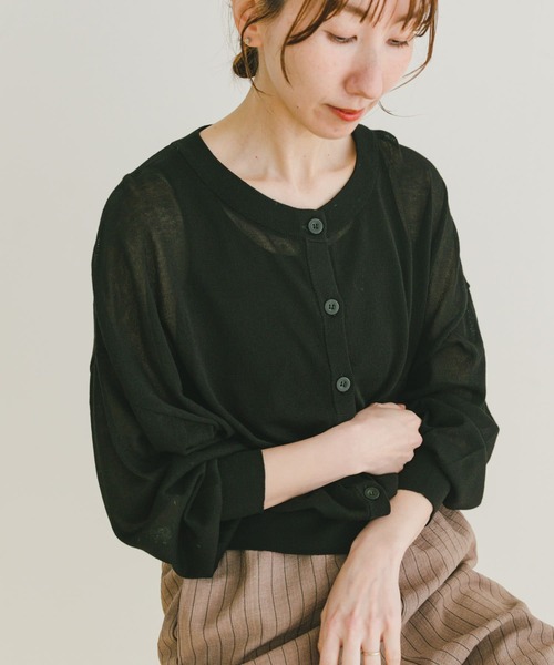 GU(ジーユー)の「シアークルーネックカーディガン(長袖)」 - PARTE