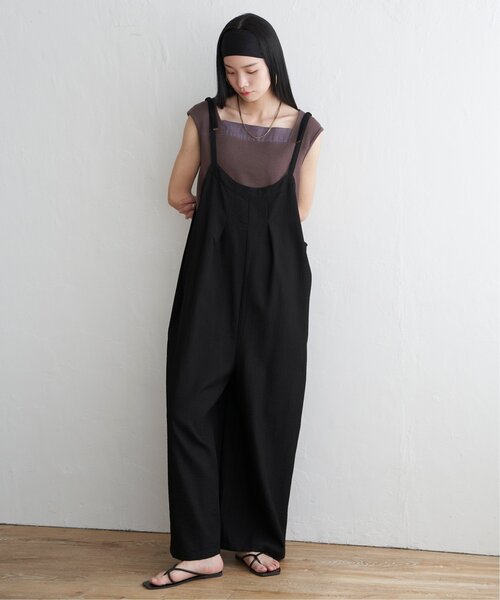 LBC(エルビーシー)の「キャミワイドサロペット(サロペット/オーバーオール・レディース・ブラック/グレー・M)」の10枚目の写真