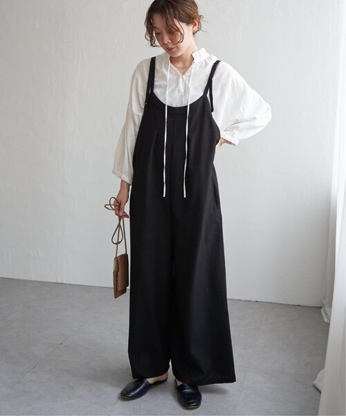 LBC(エルビーシー)の「キャミワイドサロペット(サロペット/オーバーオール・レディース・ブラック/グレー・M)」の13枚目の写真