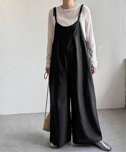 LBC(エルビーシー)の「キャミワイドサロペット(サロペット/オーバーオール・レディース・ブラック/グレー・M)」の18枚目の写真