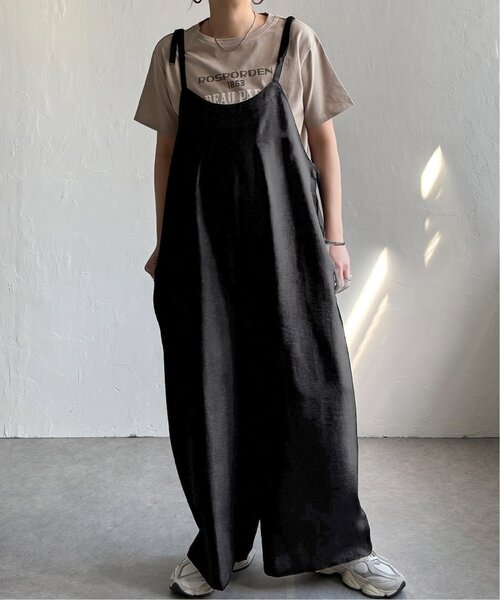 LBC(エルビーシー)の「キャミワイドサロペット(サロペット/オーバーオール・レディース・ブラック/グレー・M)」の21枚目の写真