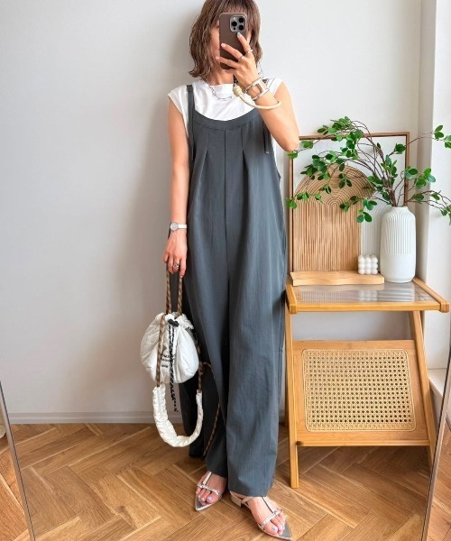 LBC(エルビーシー)の「【インフルエンサー着用】★体系カバー】キャミワイドサロペット(サロペット/オーバーオール・レディース・ブラック/グレー/ブラウン・M)」の16枚目の写真