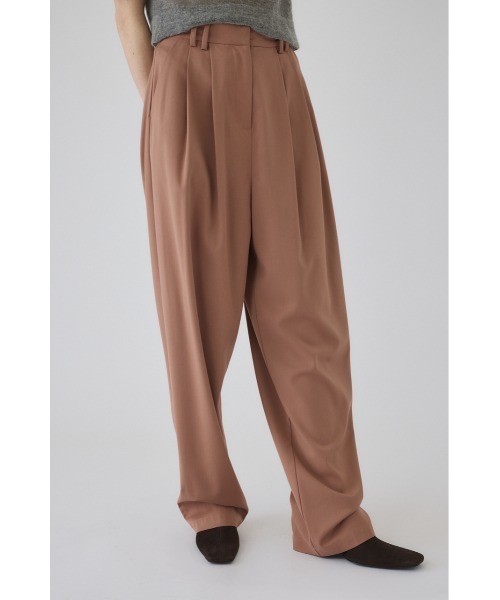 W tuck wide slacks ダブルタックワイドスラックス（スラックス）｜RIM