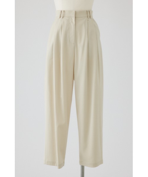 RIM.ARK(リムアーク)の「W tuck wide slacks ダブルタックワイドスラックス(スラックス・レディース・ブラック/ライトベージュ/チャコールグレー/スモークピンク・36/38)」の4枚目の写真