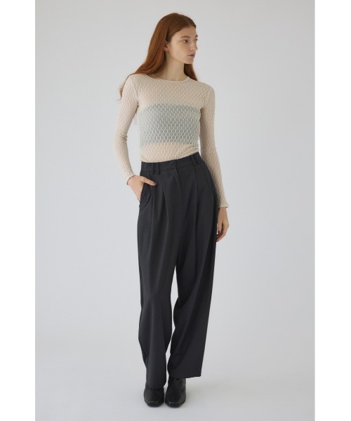 W tuck wide slacks ダブルタックワイドスラックス（スラックス