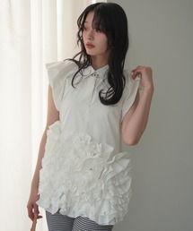 フラワーモチーフトップス(F BEIGE): TOPS