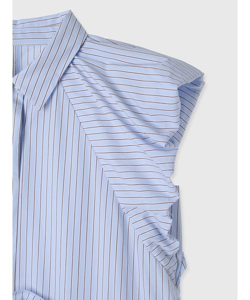 EIMY ISTOIRE（エイミーイストワール）の「フラワーモチーフブラウス（シャツ/ブラウス・レディース・ストライプ/イエロー/ホワイト・F）」の13枚目の写真